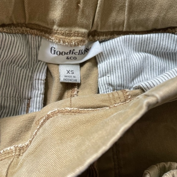 Mens Casual Goodfellow Drawstring Chino Pants  Lot Of 2 Grey/Khaki Tan Pants XS - Picture 3 of 7